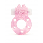 Розовое эрекционное виброкольцо в форме зайчика - 1137 - в Архангельске купить с доставкой