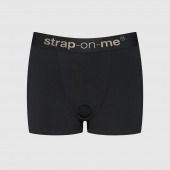 Черные трусики-боксеры для фиксации насадок Strap-on-me Harness Lingerie Allure - size L - Strap-on-me - купить с доставкой в Архангельске