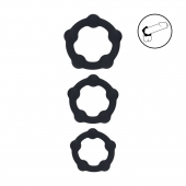 Набор из 3 эрекционных колец Beaded Silicone Cockring Set - Shots Media BV - в Архангельске купить с доставкой