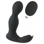 Черная анальная пробка с вибрацией, вращением и пультом ДУ RC Butt Plug with 2 Functions - Orion - в Архангельске купить с доставкой