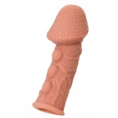 Насадка на фаллос с пузыриками, венками и ребристостью - 14,7 см. - KOKOS - в Архангельске купить с доставкой