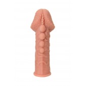 Насадка на фаллос с пузыриками, венками и ребристостью - 14,7 см. - KOKOS - в Архангельске купить с доставкой