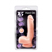 Реалистичный фаллоимитатор с присоской X5 HARD ON BEIGE - 22,2 см. - Blush Novelties