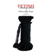 Черная веревка для фиксации Deluxe Silky Rope - 9,75 м. - Pipedream - купить с доставкой в Архангельске