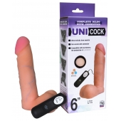 Фаллическая насадка Харнесс UNICOCK 6  с вибрацией - 18 см. - LOVETOY (А-Полимер) - купить с доставкой в Архангельске