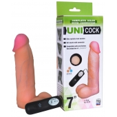 Фаллическая насадка Харнесс UNICOCK 7  с вибрацией - 19 см. - LOVETOY (А-Полимер) - купить с доставкой в Архангельске