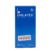 Классические презервативы Unilatex Natural Plain - 12 шт. + 3 шт. в подарок - Unilatex - купить с доставкой в Архангельске