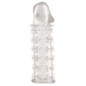 Гелевая прозрачная насадка с шипами - 12 см. - Toyfa Basic - в Архангельске купить с доставкой