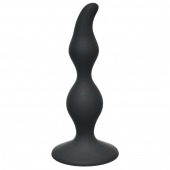 Чёрная анальная пробка Curved Anal Plug Black - 12,5 см. - Lola Games