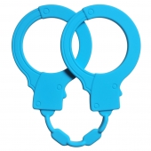 Голубые силиконовые наручники Stretchy Cuffs Turquoise - Lola Games - купить с доставкой в Архангельске