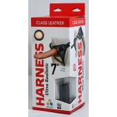 Насадка-фаллоимитатор на кожаных трусиках Harness Ultra Realistic 7  - 18 см. - LOVETOY (А-Полимер) - купить с доставкой в Архангельске