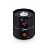 Массажная свеча с ароматом клубники Bougie de Massage Gourmande Fraise - 80 мл. - Plaisir Secret - купить с доставкой в Архангельске