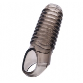 Дымчатая насадка с рёбрышками и подхватом мошонки ToyFa XLover - 12,5 см. - ToyFa - в Архангельске купить с доставкой