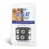 Ремень на член и мошонку 1.5  Cock Ring With Ball Strap - BlueLine - купить с доставкой в Архангельске
