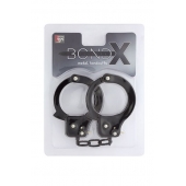 Чёрные наручники из листового металла BONDX METAL CUFFS BLACK - Dream Toys - купить с доставкой в Архангельске