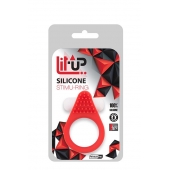 Красное эрекционное кольцо LIT-UP SILICONE STIMU RING 1 RED - Dream Toys - в Архангельске купить с доставкой