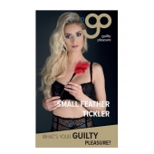 Пластиковая метелочка с красными пёрышками Small Feather Tickler - 32 см. - Blush Novelties - купить с доставкой в Архангельске