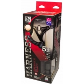 Пояс харнесс премиум класса WOMAN SIMPLEX(S) с 3 черными насадками - LOVETOY (А-Полимер) - купить с доставкой в Архангельске