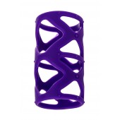 Фиолетовая насадка-сетка на пенис - 7,5 см. - A-toys - в Архангельске купить с доставкой
