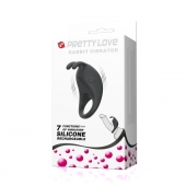 Чёрное эрекционное кольцо с вибрацией Rabbit Vibrator - Baile - в Архангельске купить с доставкой