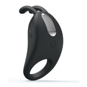 Чёрное эрекционное кольцо с вибрацией Rabbit Vibrator - Baile - в Архангельске купить с доставкой
