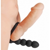 Насадка для двойного проникновения Double Fun Cock Ring with Double Penetration Vibe - XR Brands - в Архангельске купить с доставкой