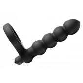 Насадка для двойного проникновения Double Fun Cock Ring with Double Penetration Vibe - XR Brands - в Архангельске купить с доставкой