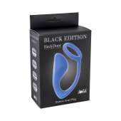 Синее эрекционное кольцо с анальной пробкой Button Anal Plug - Lola Games - в Архангельске купить с доставкой
