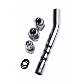 Металлический анальный душ с тремя насадками - ToyFa - купить с доставкой в Архангельске