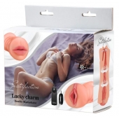 Двусторонний мастурбатор с вибропулей Satisfaction Lucky charm - Lola Games - в Архангельске купить с доставкой