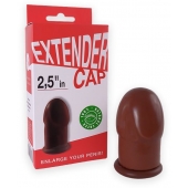 Коричневый латексный удлинитель пениса 2.5 in - Sitabella - в Архангельске купить с доставкой