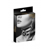 Чёрный тройной чокер с большим кольцом - Bijoux Pour Toi - купить с доставкой в Архангельске