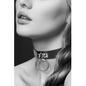 Узенький ошейник из полиуретана с кольцом - Bijoux Pour Toi - купить с доставкой в Архангельске
