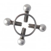 Серебристые зажимы для сосков на винтах - ToyFa - купить с доставкой в Архангельске