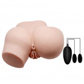 Телесный полуторс с двумя любовными тоннелями и вибрацией - Baile - в Архангельске купить с доставкой