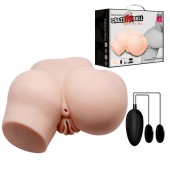 Телесный полуторс с двумя любовными тоннелями и вибрацией - Baile - в Архангельске купить с доставкой