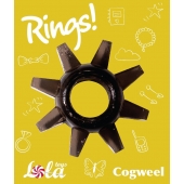 Чёрное эрекционное кольцо Rings Cogweel - Lola Games - в Архангельске купить с доставкой