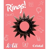 Чёрное эрекционное кольцо Rings Cristal - Lola Games - в Архангельске купить с доставкой