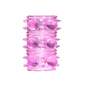 Розовая насадка на пенис Rings Armour - Lola Games - в Архангельске купить с доставкой