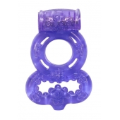 Фиолетовое эрекционное кольцо Rings Treadle с подхватом - Lola Games - в Архангельске купить с доставкой