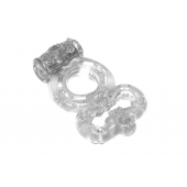 Прозрачное эрекционное кольцо Rings Treadle с подхватом - Lola Games - в Архангельске купить с доставкой