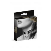 Черный чокер с замком в форме сердца - Bijoux Pour Toi - купить с доставкой в Архангельске