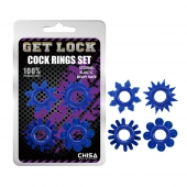 Набор из 4 синих колец Get Lock - Chisa - в Архангельске купить с доставкой