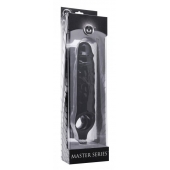 Чёрная увеличивающая насадка на член Mamba Cock Sheath Packaged - 16,5 см. - XR Brands - в Архангельске купить с доставкой