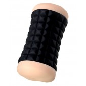 Двухсторонний мастурбатор JOS JANICE в черном цилиндре - JOS - в Архангельске купить с доставкой