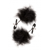 Зажимы для сосков с пухом FEATHERED NIPPLE CLAMPS - Blush Novelties - купить с доставкой в Архангельске