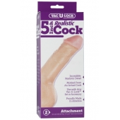Насадка-реалистик для трусиков Vac-U-Lock 5  Realistic - 12,7 см. - Doc Johnson - купить с доставкой в Архангельске