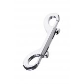 Серебристый двухсторонний карабин TOYFA Metal - ToyFa - купить с доставкой в Архангельске