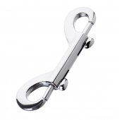 Серебристый двухсторонний карабин TOYFA Metal - ToyFa - купить с доставкой в Архангельске