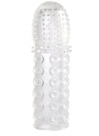 Прозрачная закрытая гелевая насадка - 13,5 см. - Toyfa Basic - в Архангельске купить с доставкой